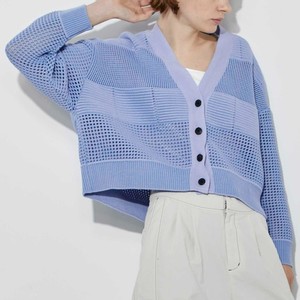 メッシュコンビカーディガン