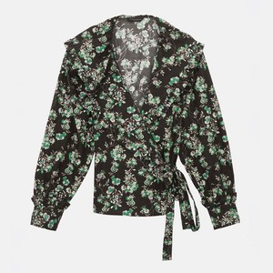 花柄カシュクールブラウス