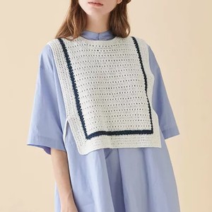 クロシェ編みニットベスト