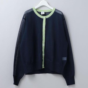 配色シアーカーディガン