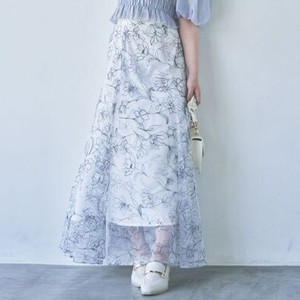 花柄シアースカート