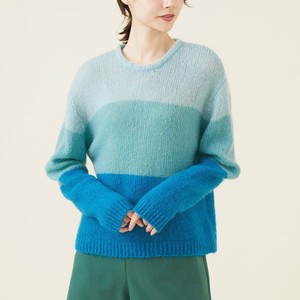 ブルーのカラーブロックニット ブルーのカラーブロックニット