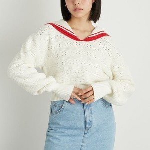 セーラーカラーニット