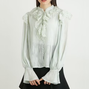 レースフフリルブラウス レースフフリルブラウス