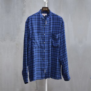 ブルーのチェックシャツ ブルーのチェックシャツ