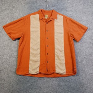 オレンジのボウリングシャツ