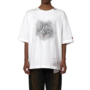 猫プリントTシャツ