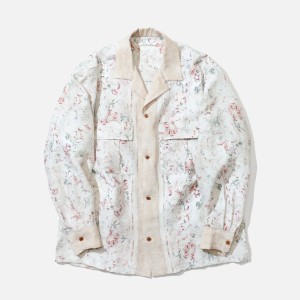 花柄デザインシャツ