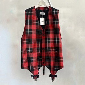 チェック柄ジレ