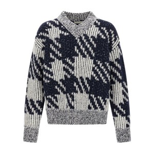 千鳥格子ニット