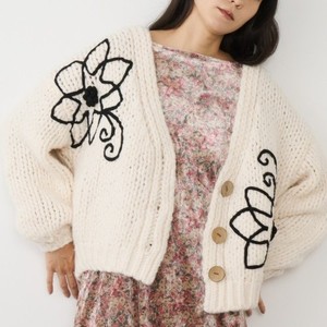 花柄刺繍カーディガン 花柄刺繍カーディガン