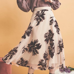 花柄シアースカート