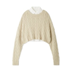 シャツレイヤードニット シャツレイヤードニット
