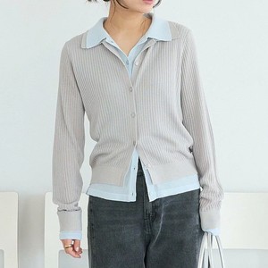 レイヤードカーディガン