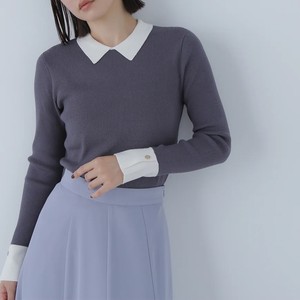 襟付きニット 襟付きニット
