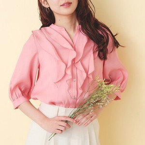 オレンジのシアーブラウス オレンジのシアーブラウス