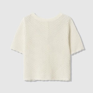 白いメッシュニット 白いメッシュニット