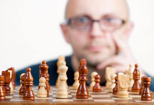 woman chess board