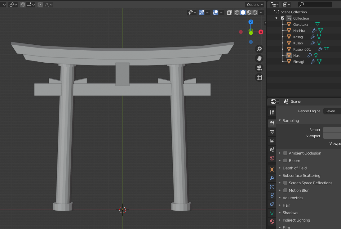 Blenderで1から神社をつくるぞ 鳥居編 1 備忘録