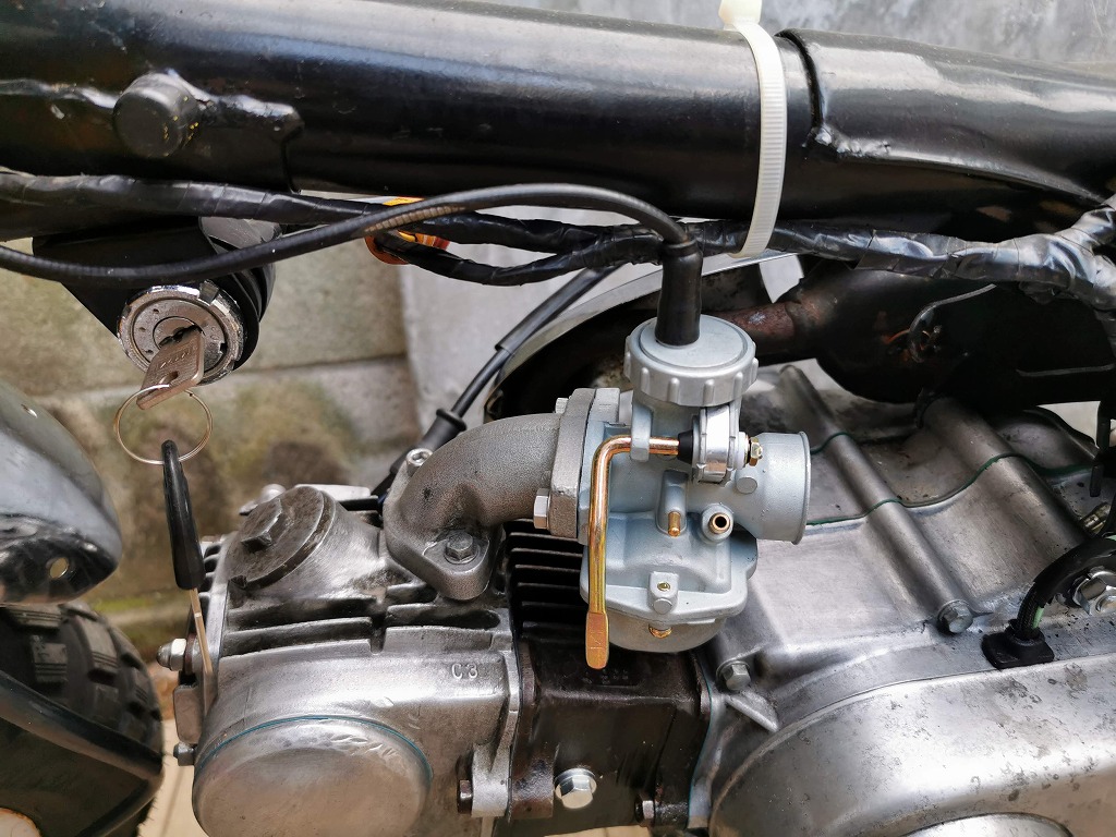 バイク整備】4Lモンキーをビッグキャブ交換しました「DENI18φ