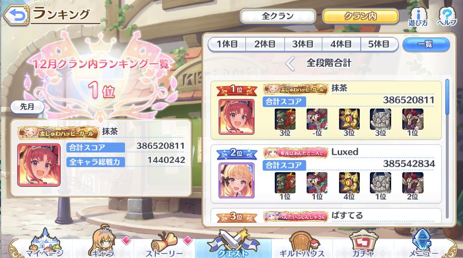プリコネr プレイヤーlvがカンストしました チャチャチャおもちゃの抹茶っちゃ