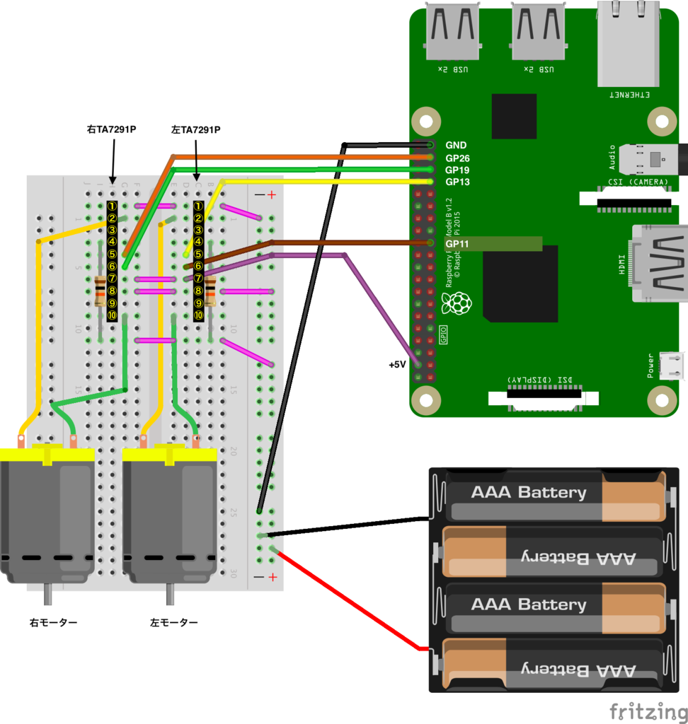 Raspberry Pi 3 で Wifiラジコン 3 電子回路 基盤 エンジニア まつ の戦いの記録