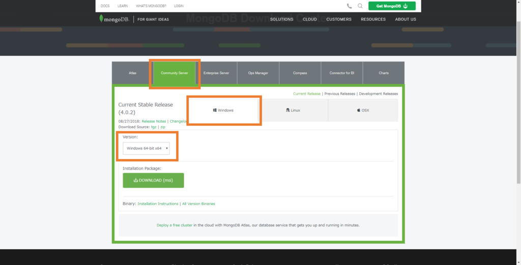 mongodb compass community download