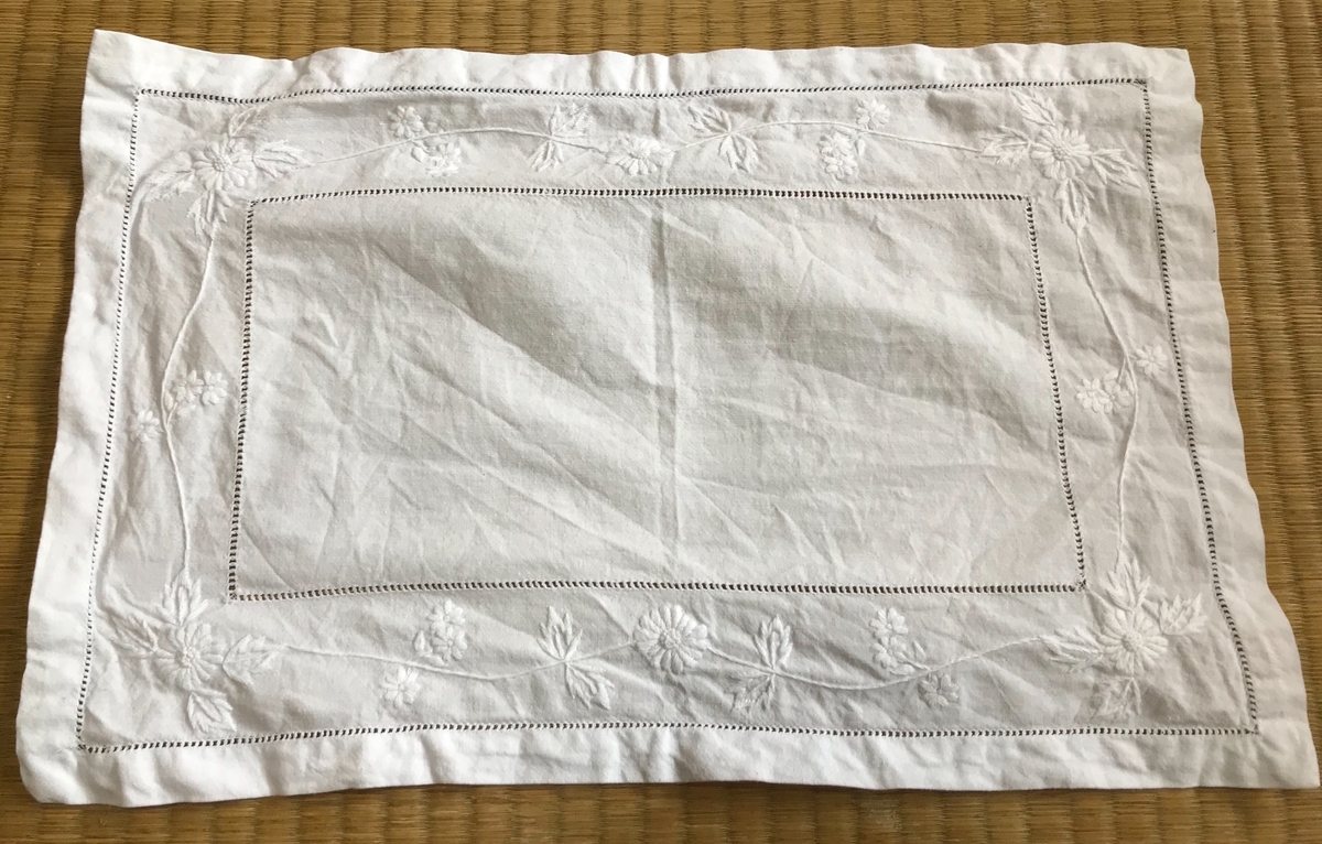 干し後のランチマット