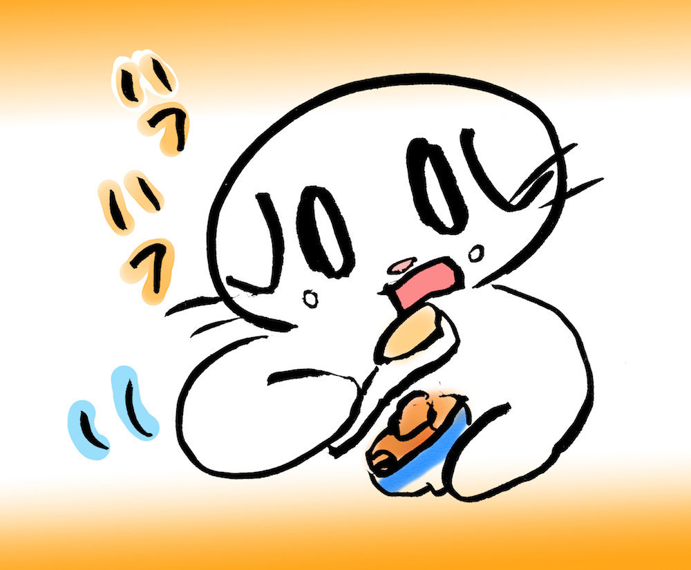 神戸元町 一貫楼の麻婆豆腐と回鍋肉を食べた 猫の無料イラスト スコちゃん