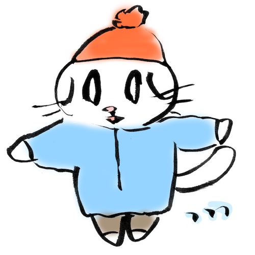 タイタニック号に乗っている猫のイラスト 猫の無料イラスト スコちゃん