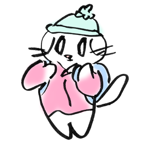 山ガールになり切る猫のイラスト 猫の無料イラスト スコちゃん 山ガールになり切る猫のイラスト 猫の無料イラスト スコちゃん