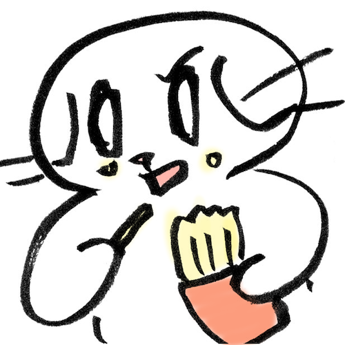 マックのフライドポテトを食べる猫の無料イラスト 猫の無料イラスト スコちゃん マックのフライドポテトを食べる猫の無料イラスト 猫の無料イラスト スコちゃん