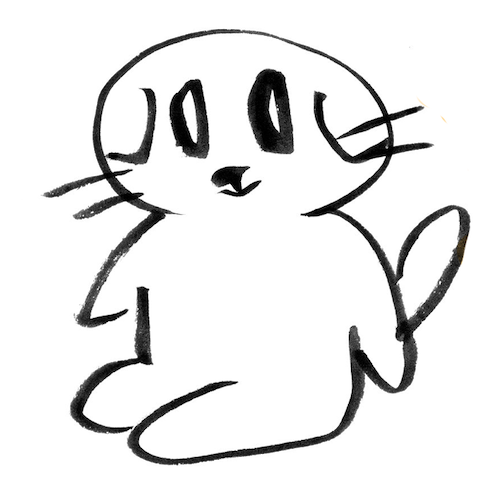 ストレッチをしている猫の無料イラスト 猫の無料イラスト スコちゃん