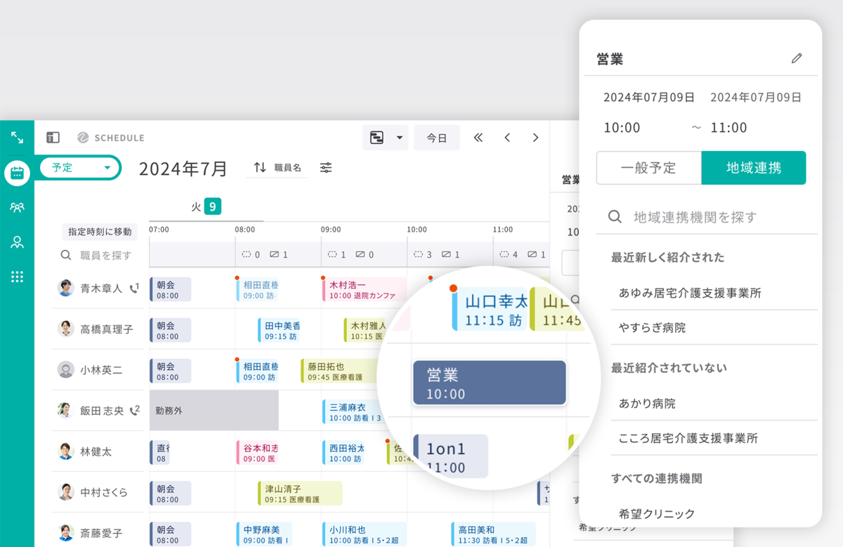 RRM - 地域連携予定のレコメンド