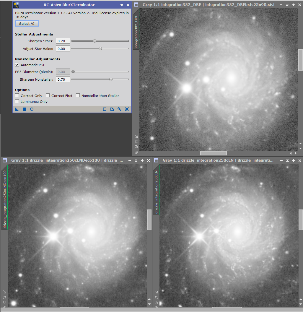Seestarの画像をPixInsightで画像処理④（DrizzleからGaia衛星色