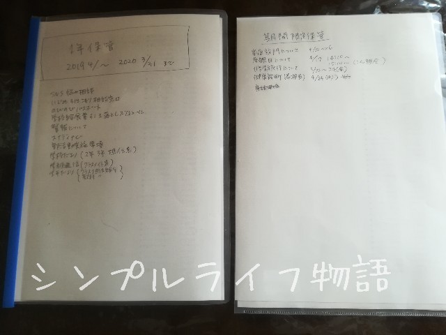 学校プリントの整理４