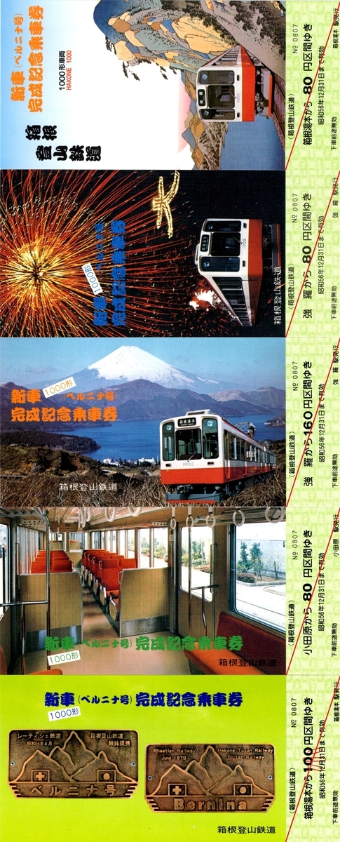 箱根登山鉄道1000形の記念乗車券 - 走ルンですノート