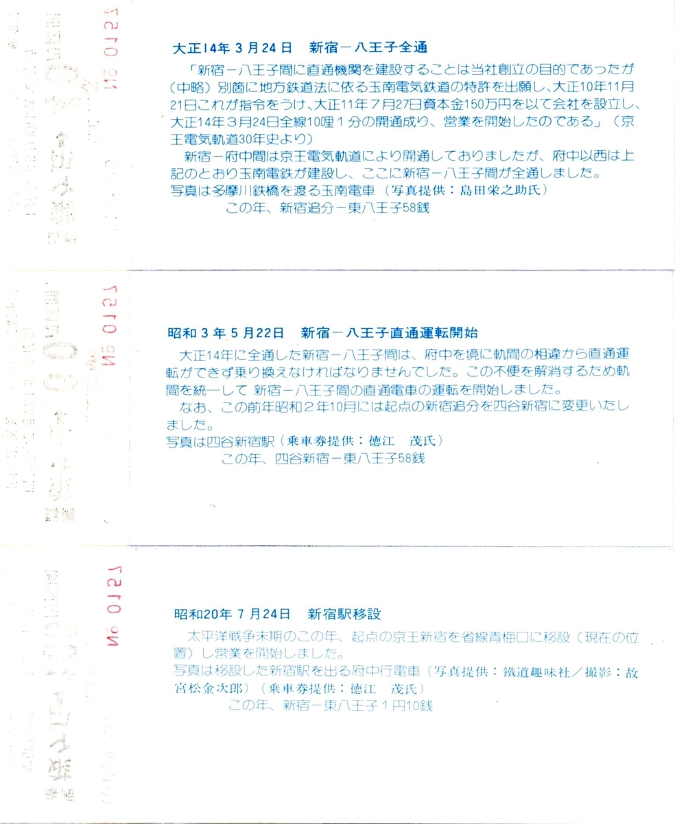 京王線全通50周年記念乗車券 - 走ルンですノート