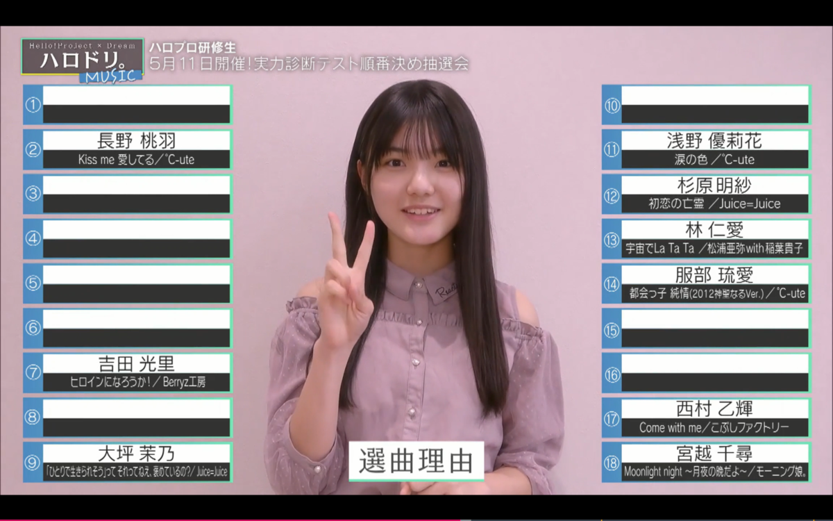 【momo】マンスリーテスト3つおまとめ ハロドリ。-MUSIC-】（後半）「Hello! Project 研修生発表会