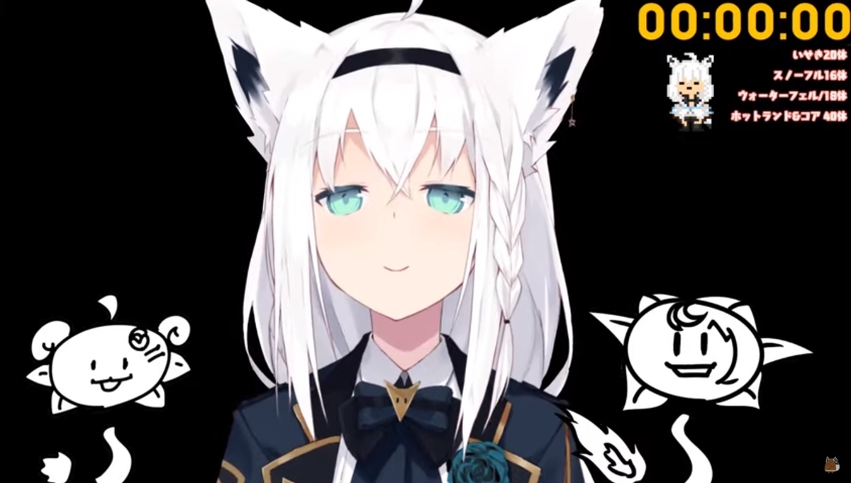ワタフィーと白上フブキとフレフィー