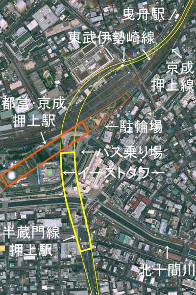 建物好きの方へ 東京スカイツリー イーストタワー 足元くびれの謎 境目歩きと鉄道と