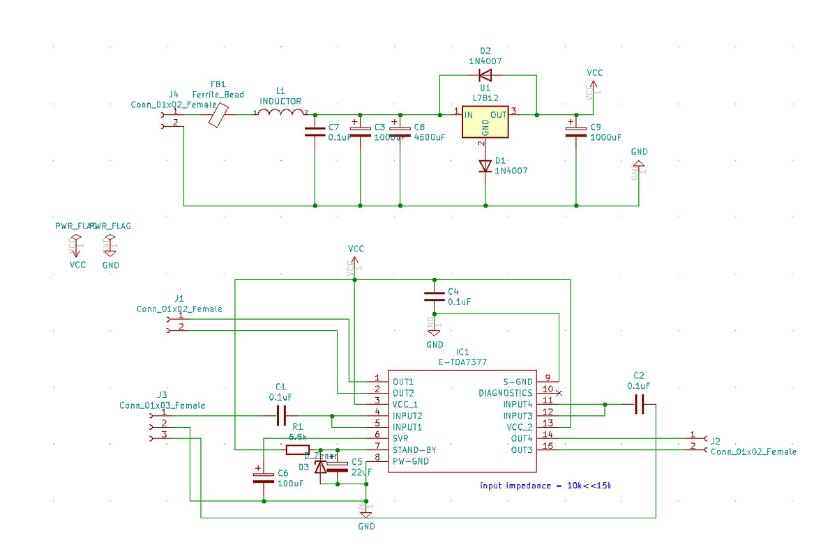 TDA7377 パワーアンプの作製2．（NFJ基板から） - 研究室から