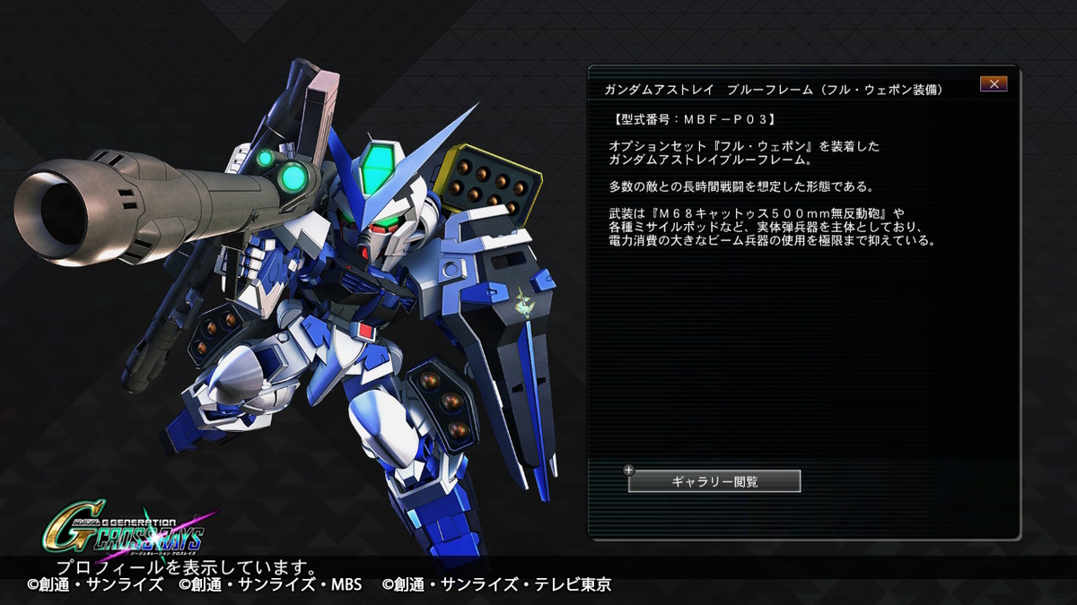 今日のMSはガンダムアストレイ ブルーフレーム（フルウェポン装備）（G