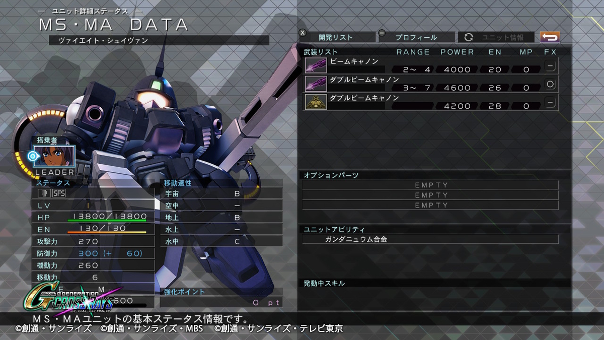 ヴァイエイト・シェイヴァン 機体性能