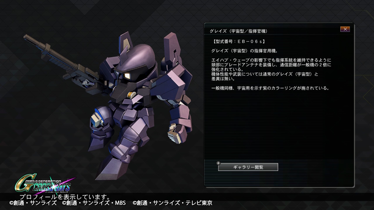 宇宙型指揮官 プロフィール