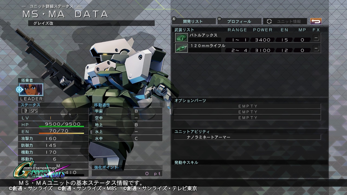 グレイズ改 機体性能