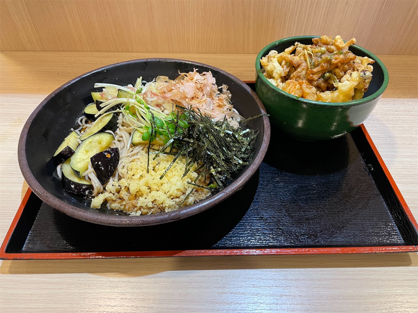 青森県八戸市/ゆで太郎さんの冷し薬味そばと季節のミニ丼を食べて来