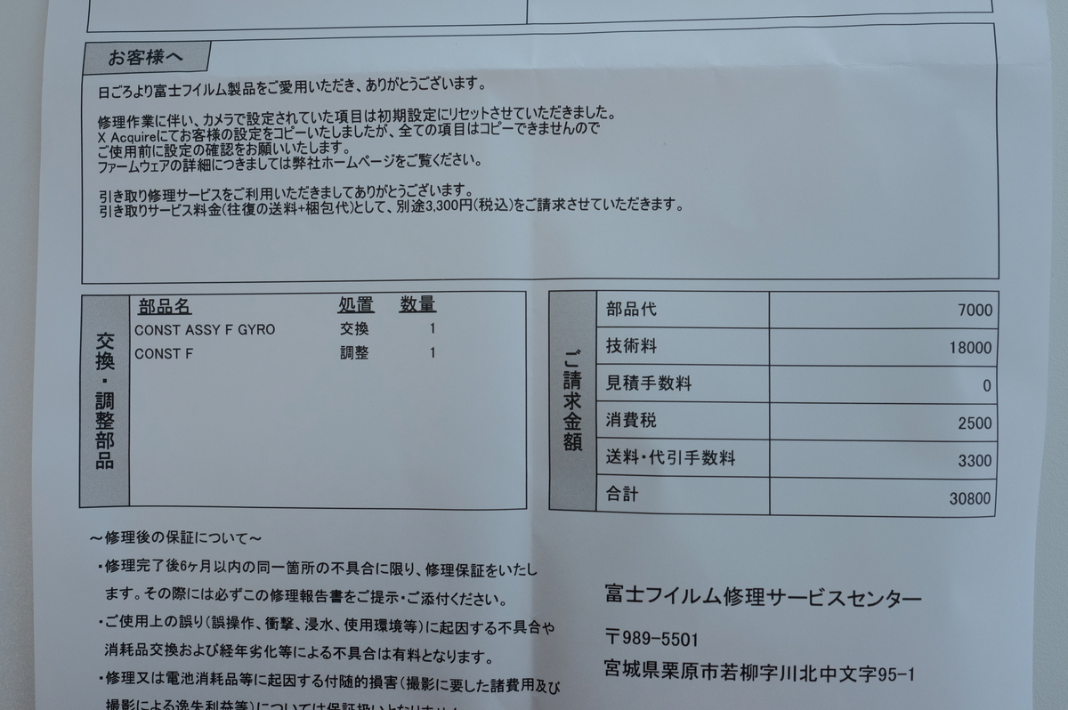 157話・FUJIFILM】X-H1・センサー汚れの修理に関して - モアイブログ