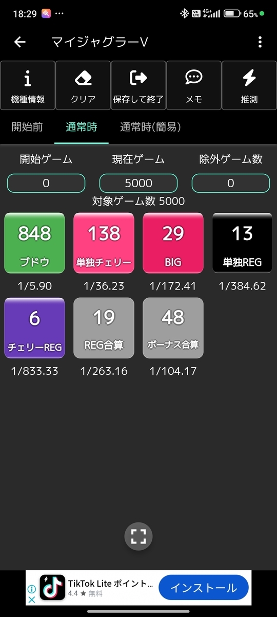 マイジャグラーVで56ツモった話 - めがブログ