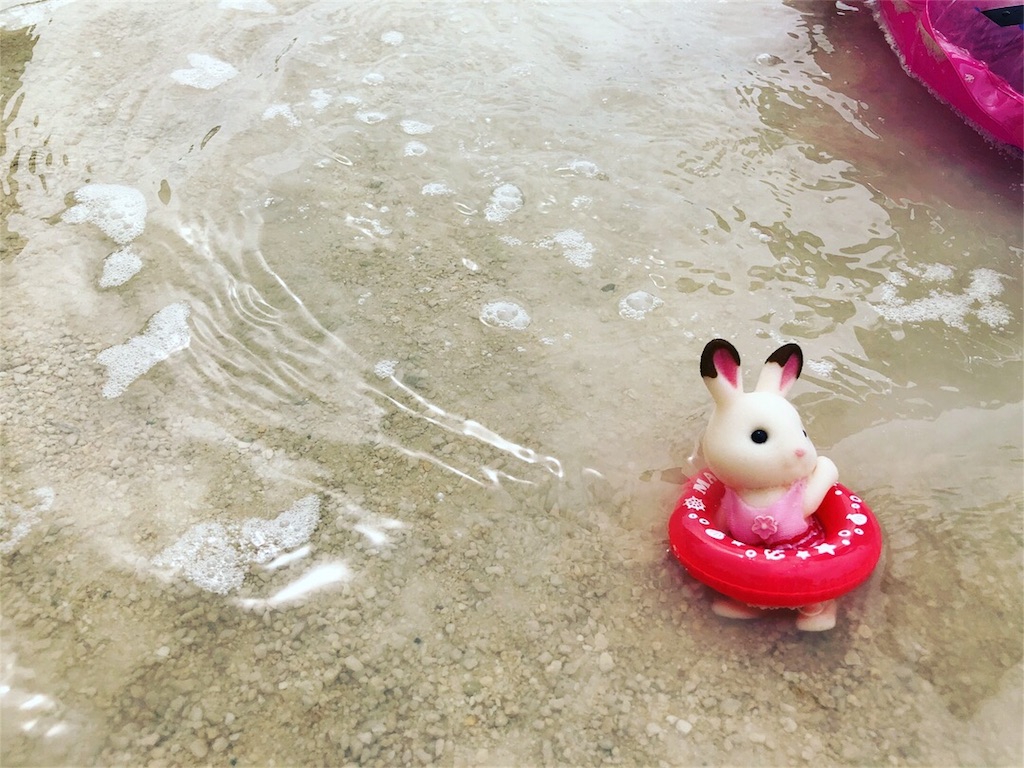 hawaiiでシルバニア】手作りドレスと水着のショコラうさぎちゃんが
